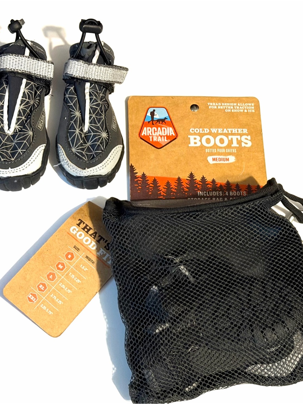 Arcadia Dog’s Foldable Cold Weather Boots – Black